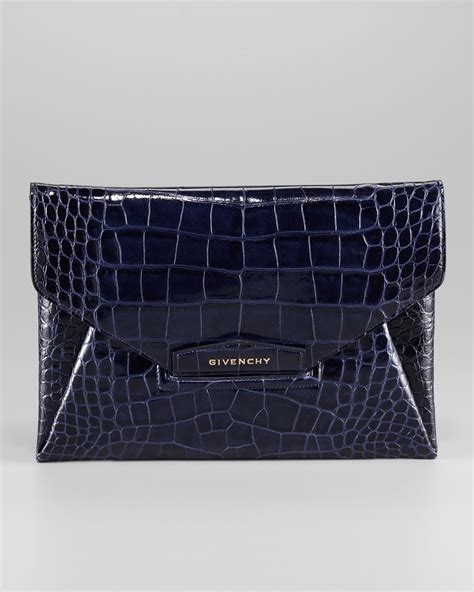 Givenchy Antigona Envelope Clutch Crocodile Embossed (Varied 